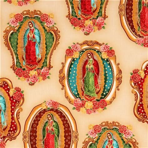 virgin mary blessed mother theme upholstery fabric metallic embroidery|Virgin Mary Fabric .